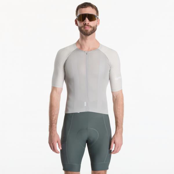 Dres Rapha Men's Pro Team Aero Jersey IV Smoky Silver/ White L