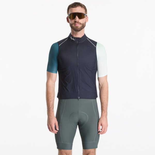 Vesta Rapha Men's Brevet Element Wind Gilet Dark Navy/ White M