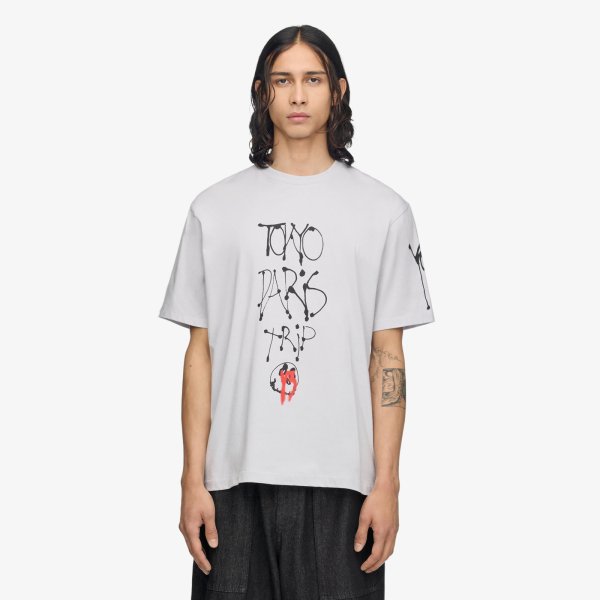 Tričko Y-3 Chito City Graphic Short Sleeve Tee UNISEX Lgh Solid Grey M