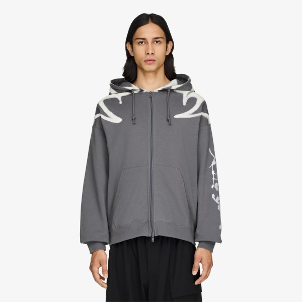 Mikina Y-3 Chito Graphic French Terry Zip Hoodie UNISEX Grey Five M