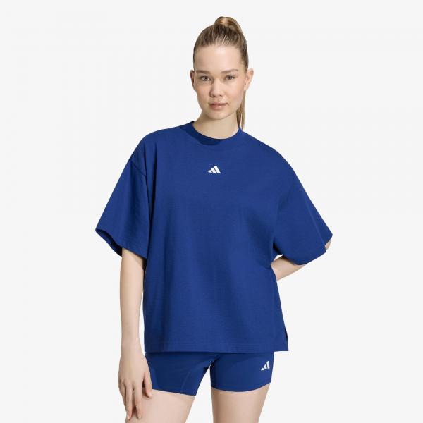 Tričko adidas 3 Stripes Studio Boyfriend Tee Dark Blue L
