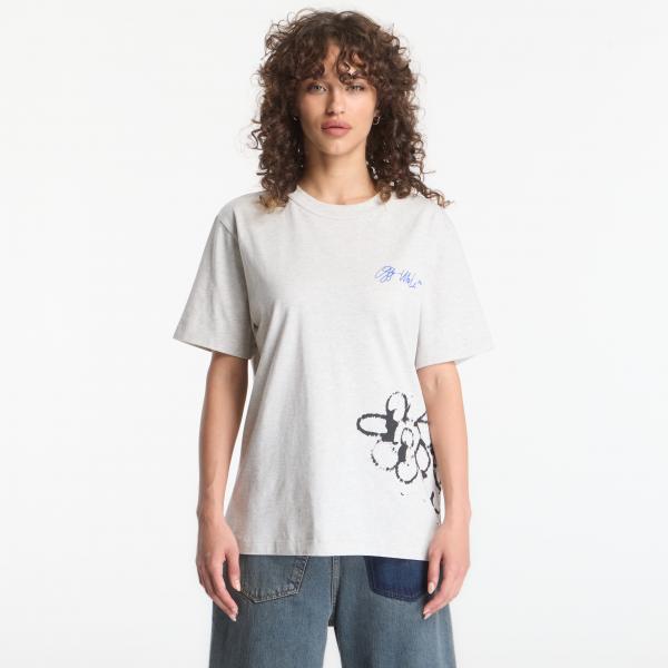 Tričko Off-White Metal Flowers Regular S/S Tee UNISEX Grey Melange XL
