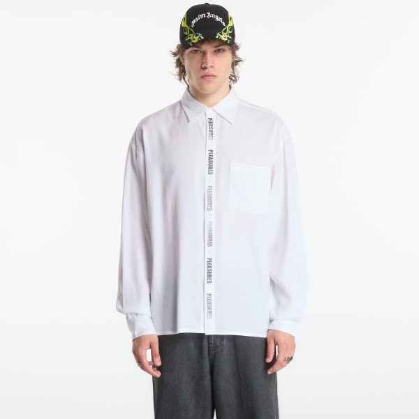 Košile PLEASURES Impact Button Up White M