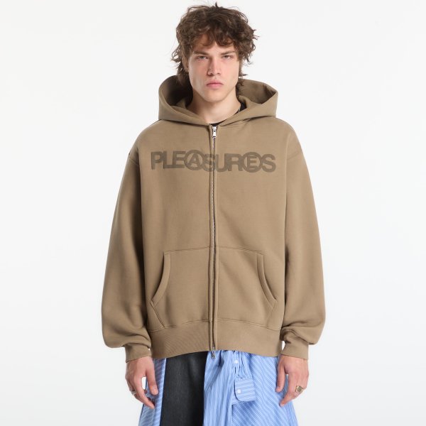 Mikina PLEASURES Zine Zip Hoodie Mud L