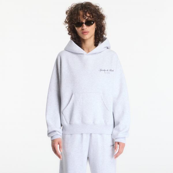Mikina Sporty & Rich Signature NY Hoodie UNISEX Heather Gray M