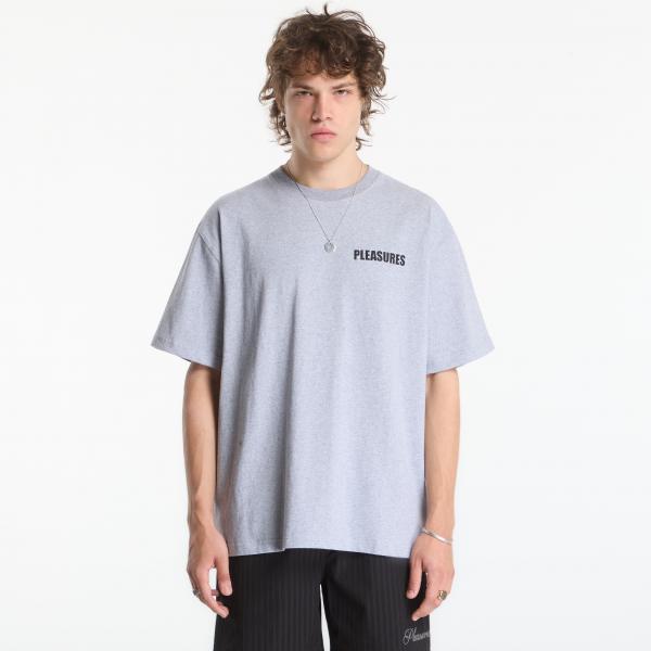 Tričko PLEASURES Impact Heavyweight Shirt Grey Melange M