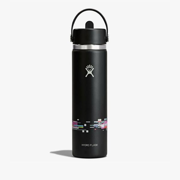 Láhev Hydro Flask 710 ml Wide Flex Straw Cap Glitch Black 710 ml