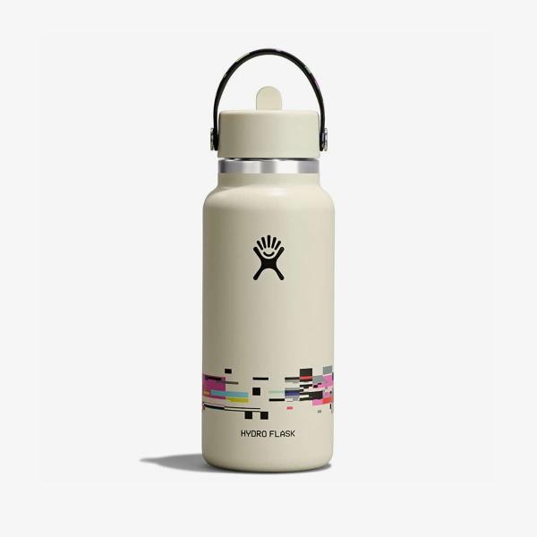 Hydro Flask 710 ml Wide Flex Straw Cap Glitch White 710 ml