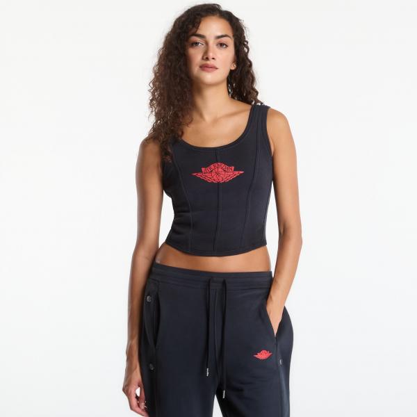 Top Jordan Flight Fleece Women's Corset Black/ University Red S