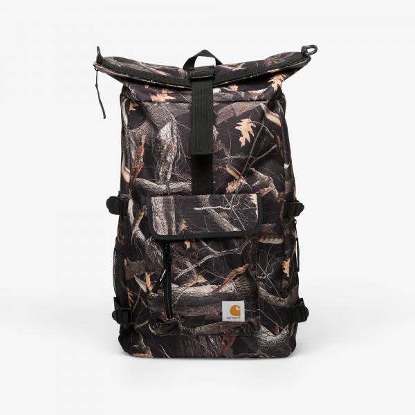 Batoh Carhartt WIP Philis Backpack Camo Feather Tree, Black 21,5 l