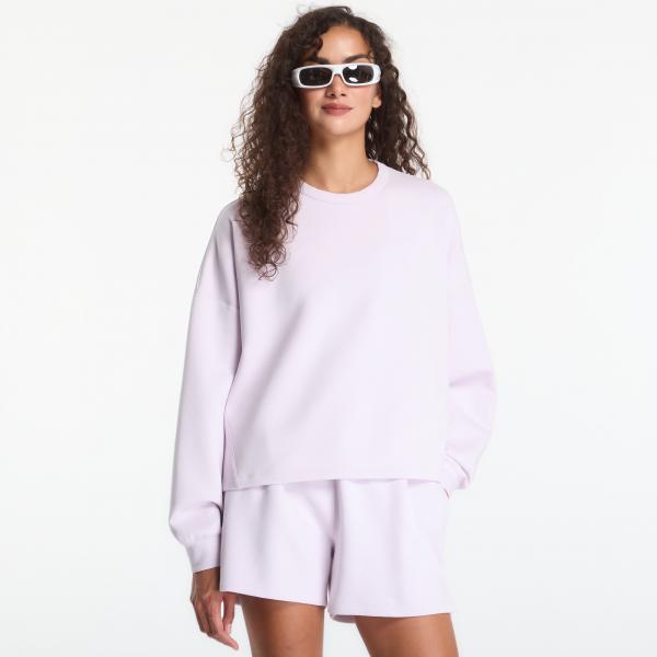Tílko Nike 24.7 ImpossiblySoft Women's Dri-FIT Oversized Crew-Neck Top Bleached Lilac/ Platinum Violet M