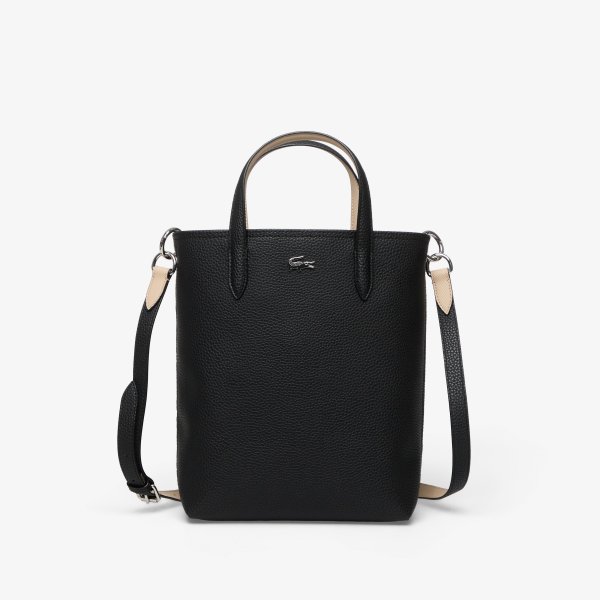 Taška Lacoste Zipped Verti Shopping Bag Noir Krema Universal