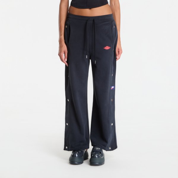 Tepláky Jordan Flight Fleece Women's French Terry Snap Pants Black/ University Red M