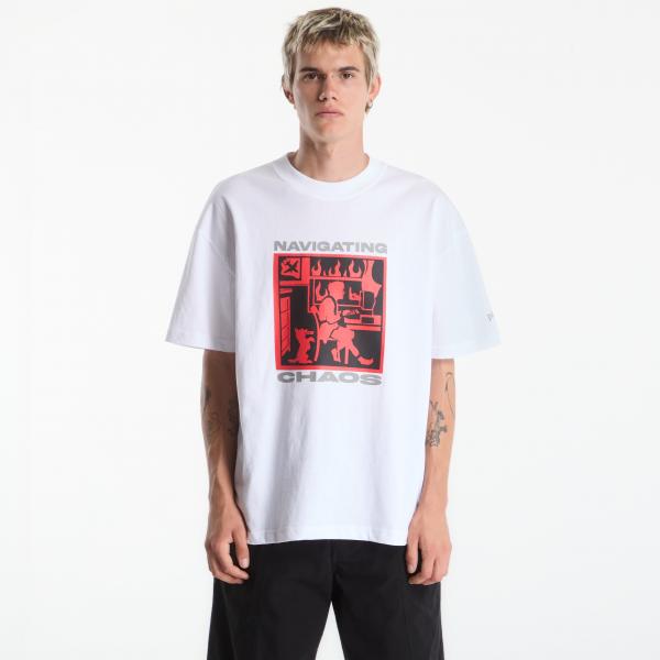 Tričko PLEASURES Navigate T-Shirt White L