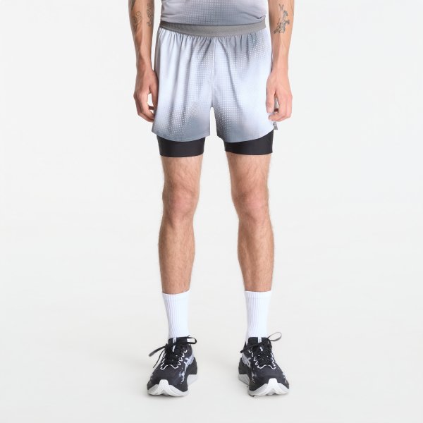 Šortky BANDIT Men's CoolGrid™ 2-in-1 Run Short Slate Multi L