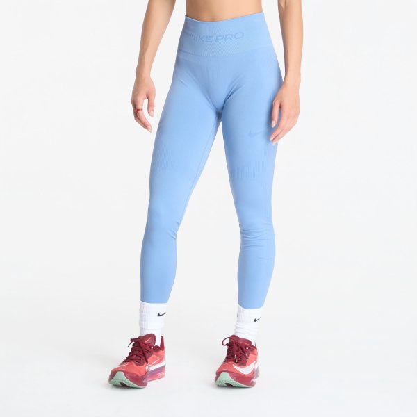 Legíny Nike Pro Seamless Women's High-Waisted 7/8 Leggings Work Blue M