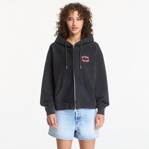 Mikina Footshop x Oktagon Zip-Up Hoodie Black L