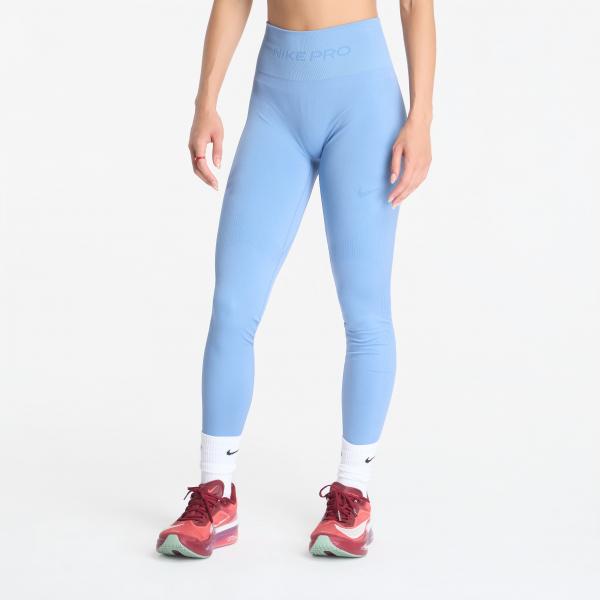 Legíny Nike Pro Seamless Women's High-Waisted 7/8 Leggings Work Blue XS