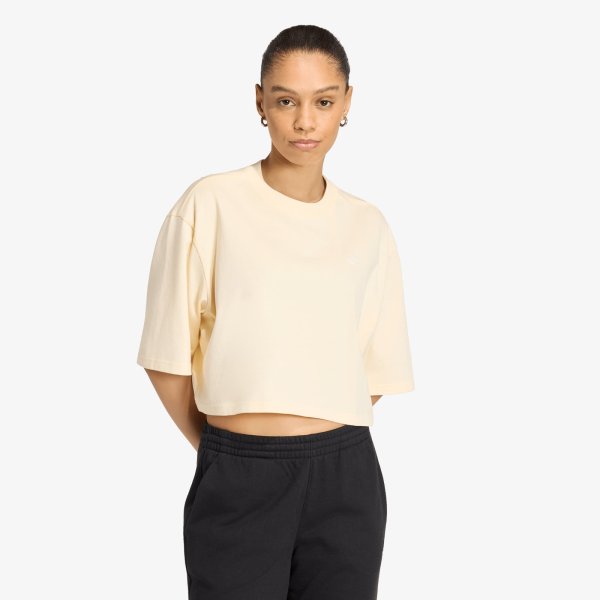 Tričko adidas Essentials Crop T-shirt Warm Vanilla M