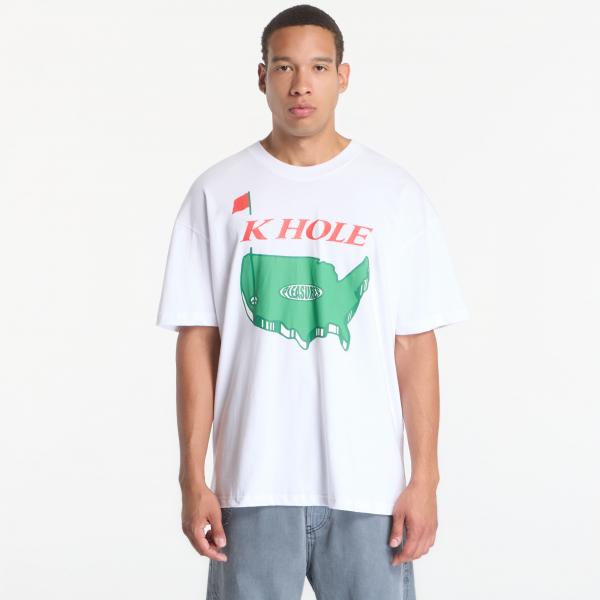 Tričko PLEASURES Hole T-Shirt White XXL