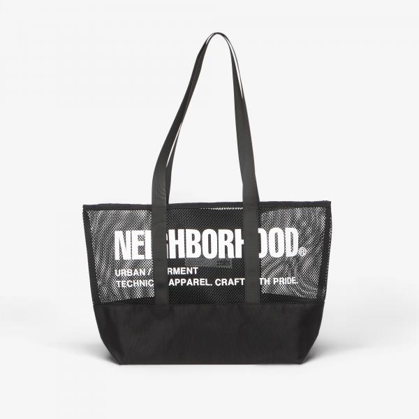 Taška NEIGHBORHOOD Mesh Tote Bag Black Universal