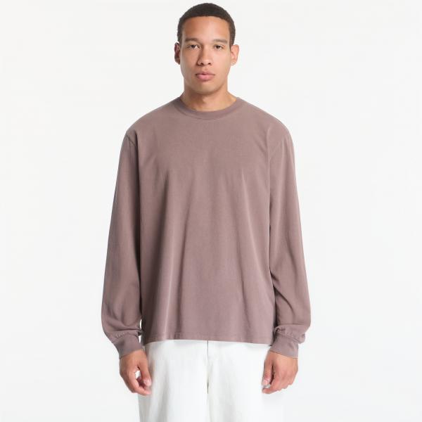 Tričko A.P.C. Long Sleeve T-Shirt Winter 26 UNISEX Hazelnut Brown XL