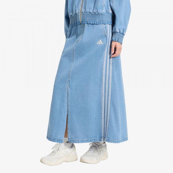 Sukně adidas Stadium Washed Denim Loose Fit Skirt Crystal Sky XS