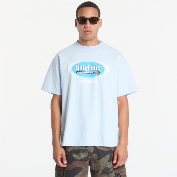 Tričko PLEASURES x OnlyFans Communications T-Shirt Powder Blue S