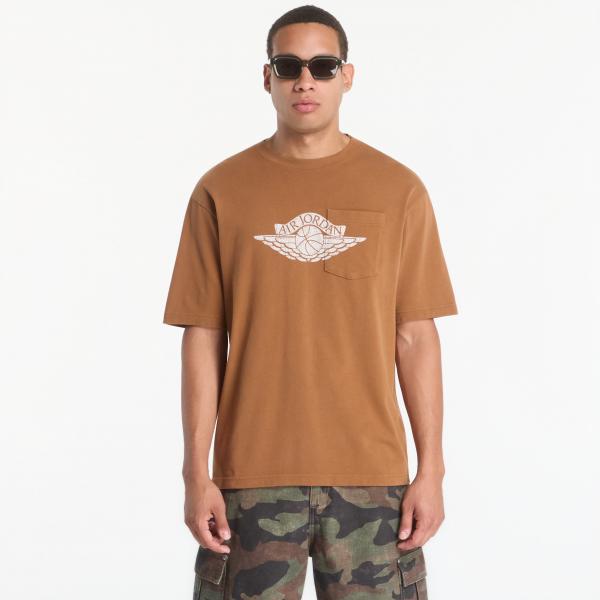 Tričko Jordan Flight Essentials Men's Pocket T-Shirt Lt British Tan/ Shadow Brown M