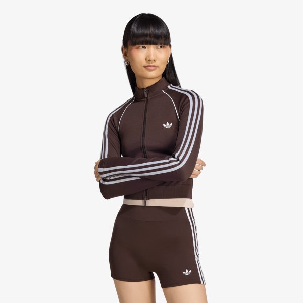 Mikina adidas Essentials 3 Stripes Seamless Tracktop Aurora Coffee M