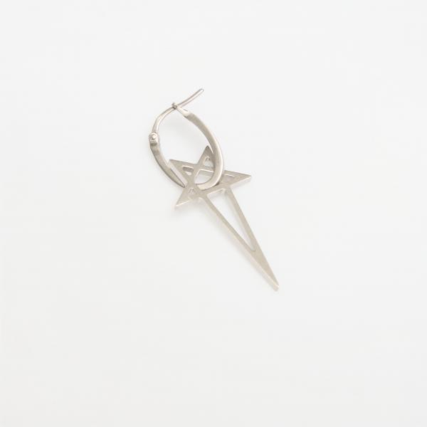 Náušnice Rick Owens Pentagram Earring Palladio Universal