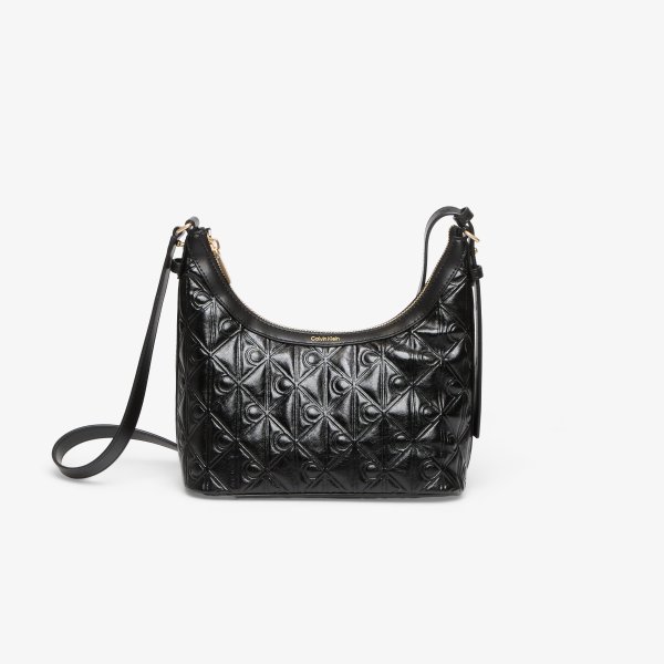 Kabelka Calvin Klein Emblem Aop Debossed Shoulder Bag Black OS