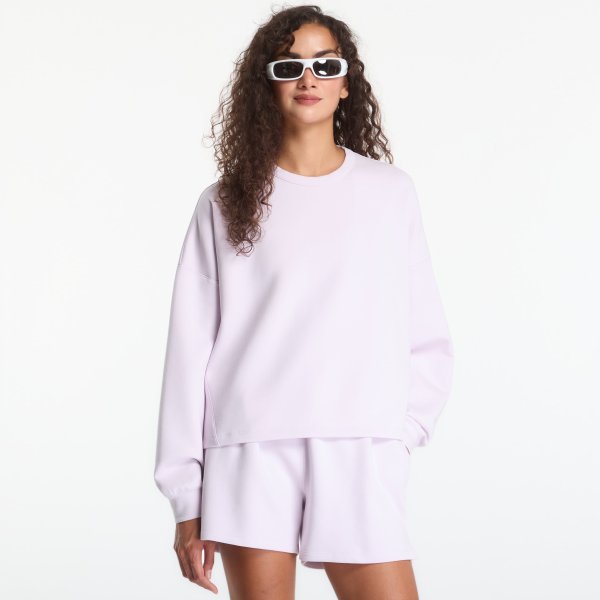 Tílko Nike 24.7 ImpossiblySoft Women's Dri-FIT Oversized Crew-Neck Top Bleached Lilac/ Platinum Violet L