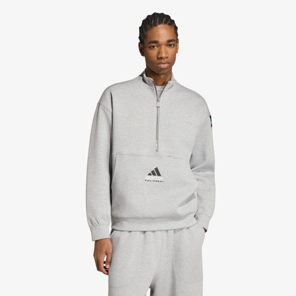 Mikina adidas Equipment Spacer HALF-ZIP Medium Grey Heather XL