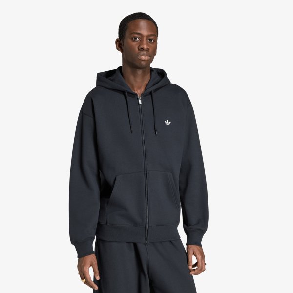 Mikina adidas Trefoil Essentials Loose Full ZIP Hoodie Black XXL