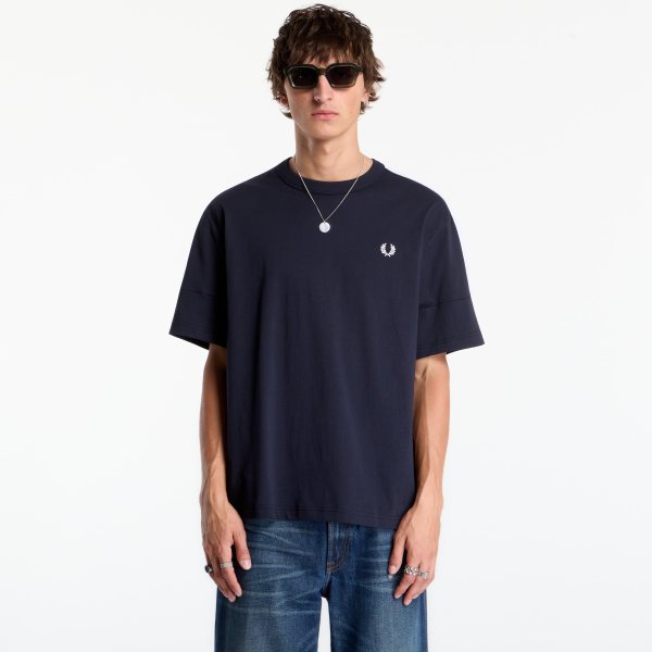 Tričko FRED PERRY Printed Tape Tshirt Navy XL