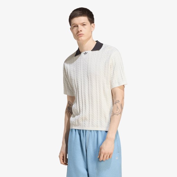 Dres adidas Cable Knit Football Jersey Cloud White M