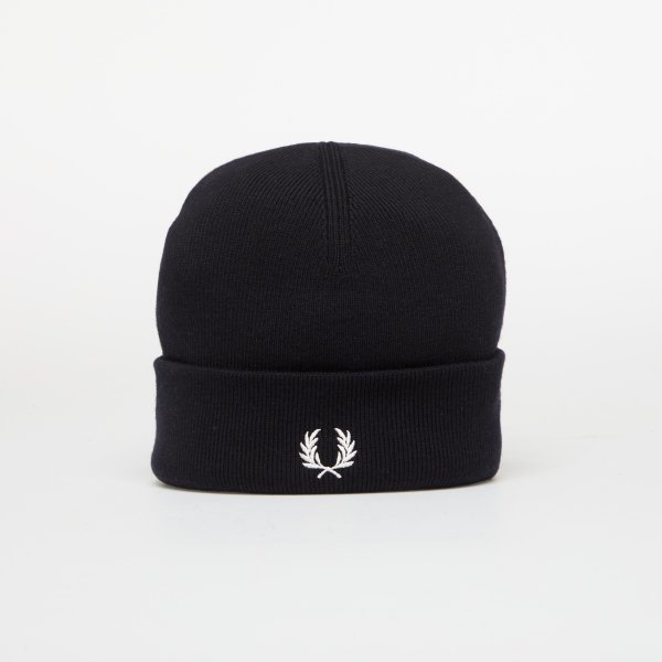 Čepice FRED PERRY Classic Merino Wool Beanie Navy/ Snow White Universal