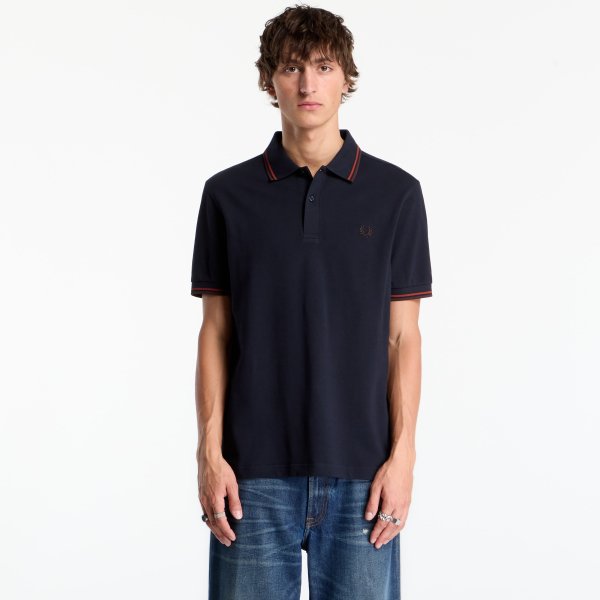 Tričko FRED PERRY Twin Tipped Fred Perry Shirt Navy S