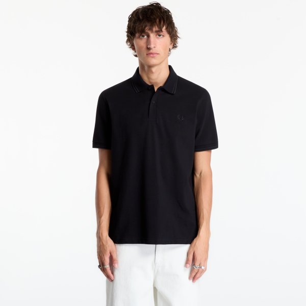 Tričko FRED PERRY Twin Tipped Fred Perry Shirt Black 42