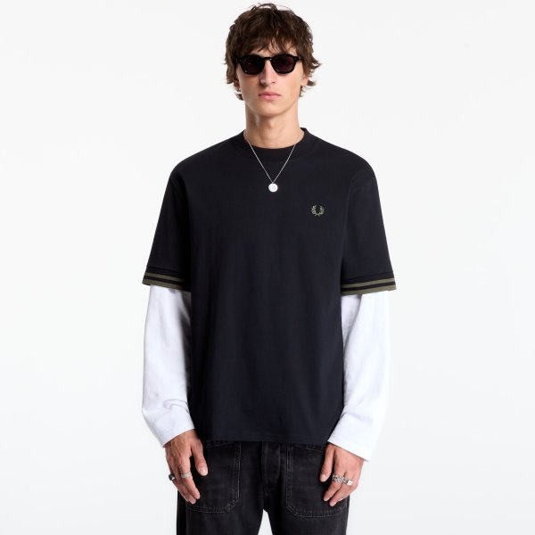 Tričko FRED PERRY Bold Tipped Tshirt Black M