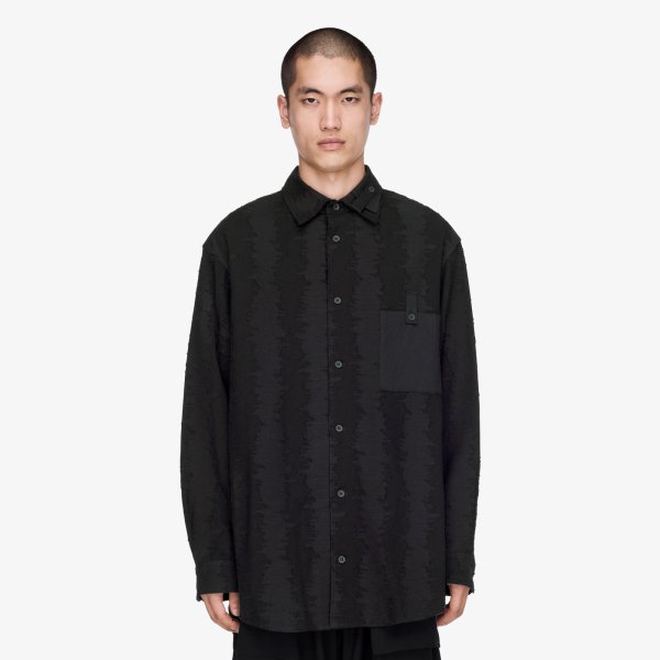 Košile Y-3 Deco Stitch Long Sleeve Shirt Black L