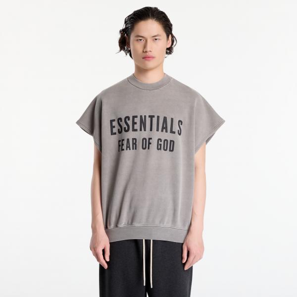 Mikina Fear Of God Essentials Relaxed Fleece Cutoff Sweatshirt Washed Seal XL