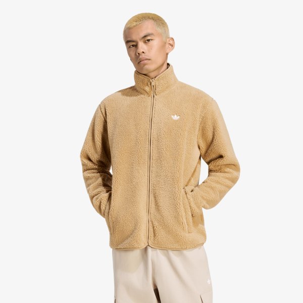 Mikina adidas Trefoil Essentials Teddy Fleece Cardboard S