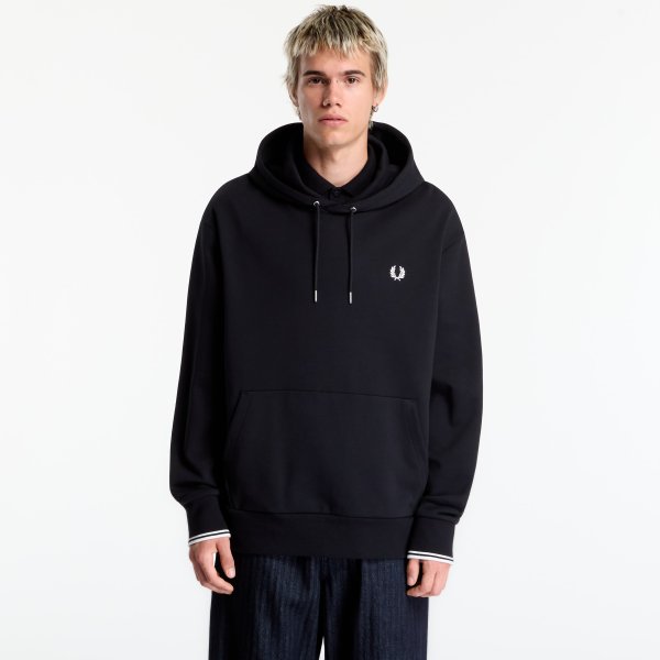 Mikina FRED PERRY Tipped Hooded Sweatshirt Black L