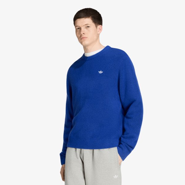 Svetr adidas Trefoil Essentials Fully Knit Sweatshirt Bold Blue M