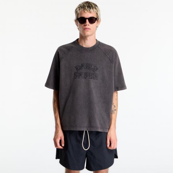 Tričko Daily Paper Raglan Stacked Dias Washed Jersey T Shirt Washed Black L