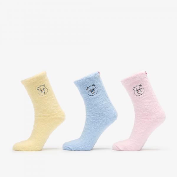 Ponožky adidas Care Bear Crew Sock 3 Pairs Clear Pink/ Clear Sky/ Almost Yellow XS