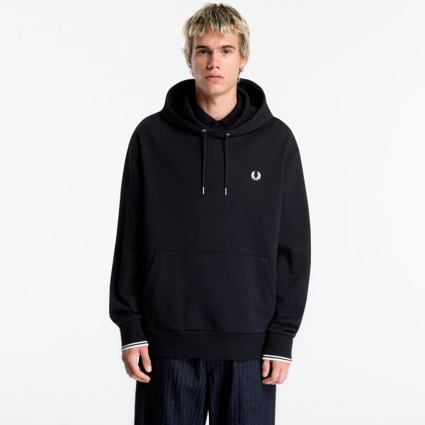 Mikina FRED PERRY Tipped Hooded Sweatshirt Black M