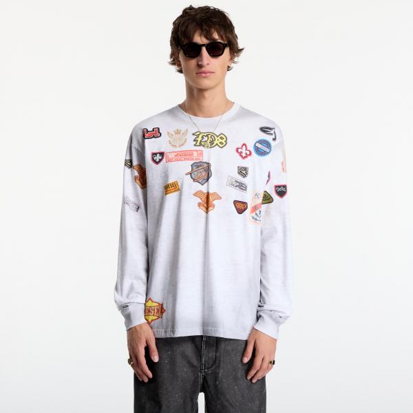 Tričko Diesel T-Norme-Ls-Patches T-Shirt White M